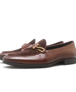 Metal Bit Loafer – Brown Leather & Suede