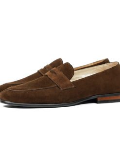 Penny Slip Loafer – Brown Suede Upper
